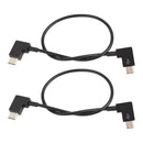 2 Pieces Right Angle USB Type-C Male to Male, Data Sync Extension Cable Short