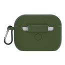 Silicone Bluetooth Headset Box Anti-Drop Protector Case w/Hook for Airpods Pro