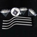 4 Pieces Solar Outdoor Garden Square Path Landscope Decor Lamps  Warm Light