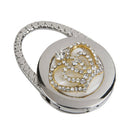 Table Foldable Handbag Bag Rhinestone Crown Hanger Handbag Hook Holder, Sil R4A9
