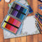 120 Slots Colored Pencil Case Oxford Fabric Pen Case with Compartments Penc