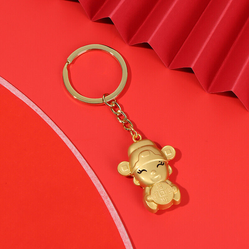 2021 Chinese Wind Ox Year Lucky Treasure Creative Fortune Car Keychain Gifts_kz