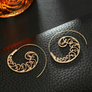 Ethnic Bohemian Drop Earrings For Women Spiral Earrings Exaggerated Whirlpo