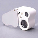 LED Double Multiple 30X 60X Jewelers Eye Loupe Lens Magnifier Magnifying Glass