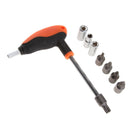 Non-Slip Handle Bar Socket Set Repair Tools for  Motorcycle T Handle Socket