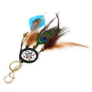 Vehicle-mounted Bag Decoration Keychain Pendant Peacock Feathers