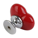 1pc Heart Shape Furniture Cabinet Cupboard Drawer Ceramic Handle Pull Knob