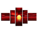 Set 5Pcs Sea Sunset Canvas Print Wall Art Painting Picture Decor No frame