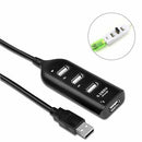 High Speed Micro Mini 4 Ports 2.0 USB HUB splitter Adapter For Laptop PC No