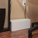 16" Cable Management Box Extension Lead Charger Hide Organiser Tidy White