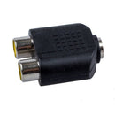 2 x RCA Female / 1 x 3.5mm Mono Female Adapter
