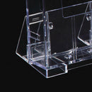 Clear Acrylic Business Card Holder Brochure Desk Stand Pamphlet Display A+