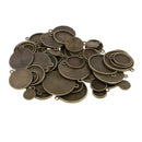 114pc Fit 12-25mm Double Hanging Cameo Cabochon Base Setting For DIY Pendant