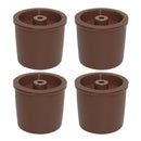 4x Stainless Steel Filters Refillable Coffee Capsules Pod Cup For Illy Brown