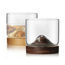 New Whiskey Glass Small Glass Japanese Style Mountain Wooden Bottom Wine Gl