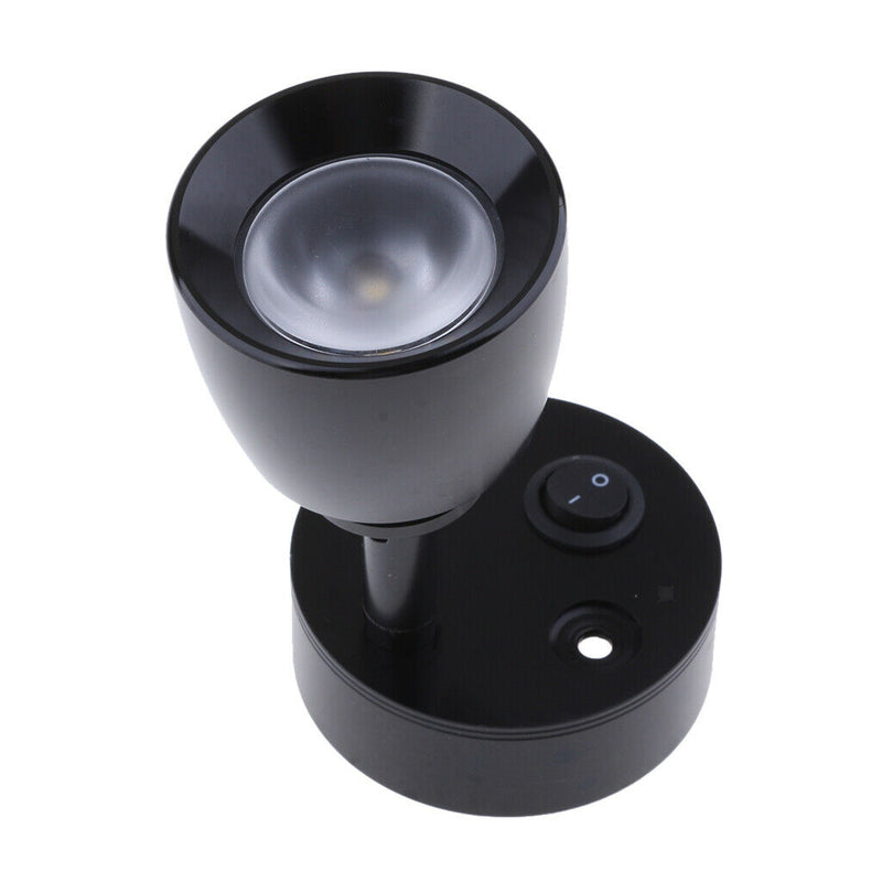 12V 3W Boat LED Spotlight Interior Reading Light Wall Lamp black 3000k