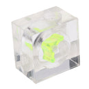 Acrylic G1/4'' Square Shape Computer Water Cooling Flow Meter 3-Ways