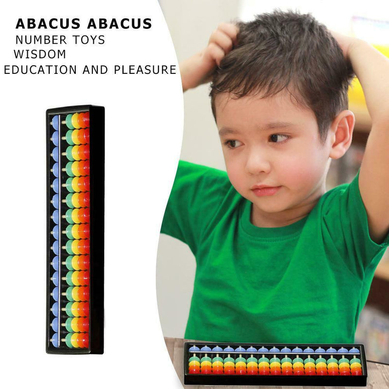 Plastic Abacus 15 Digits 5 Beads Arithmetic Tool Math Aid Calculating Toys