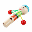 5pcs Cute Pirate Wooden Whistle with Keyring Key Chain for Kids Games