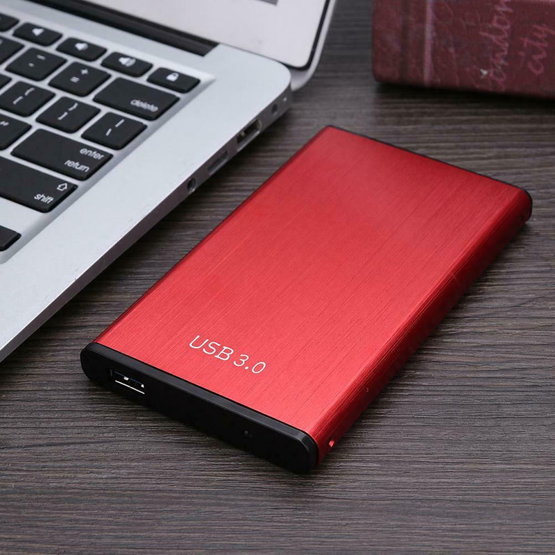 USB 3.0 Hard Disk Case External Enclosure Box for 2.5 inch HDD SSD (Red)