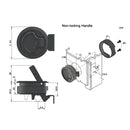 4 Pieces Boat 2'' Locking Nylon Flush Pull Slam Latch Hatch Lift