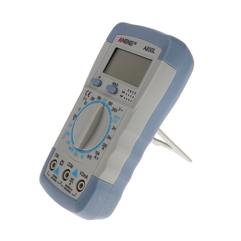 Digital LCD Multimeter Measuring Device DC AC Voltage  A830L- Gray \u0026 White