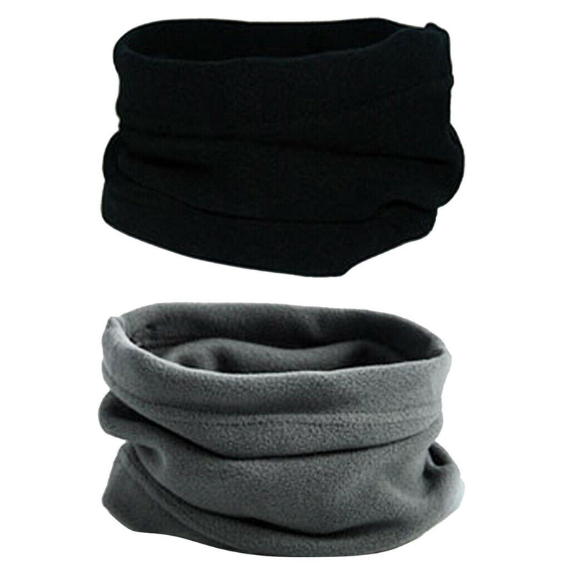2 Pieces Mens Womens Neck Warmer Scarf Snood Unisex Neck Gaiter