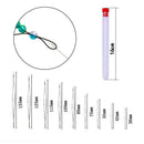 9X Steel Big Eye Collapsible Beads Needle Thread Sewing Needles Different SizeOZ