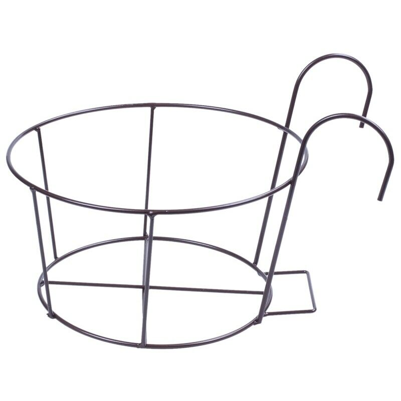 Metal Iron Flower Pot Hanging Balcony Garden Plant Planter Home Decor baske