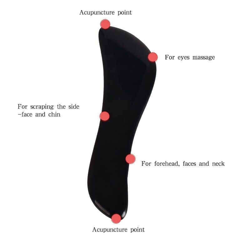 Face Full Body Scraper Black Obsidian Scraping Board Set Back Ankle Scrapin V4J3