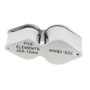 Jewellers Loupe Magnifier 20x 10x Magnifying Glass Eye Triplet Twin Lens for