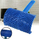 Wood Grain Paint Roller Blue Rubber DIY Graining Wall With Nice Tool K6F4 R I1E4