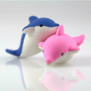 1Pcs Dolphin Shaped Rubber Eraser Lovely Cartoon Erasers SA Students,School N4X7