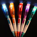 5* Novelty Ballpoint Pen Stationery LED Lights Ballpoint Pen School Student Pen.