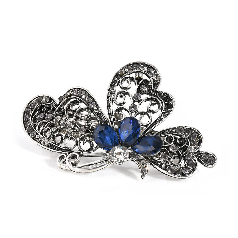 Women Chic Crystal Rhinestone Butterfly Hair Clip Hairpin Hairclip Accessories