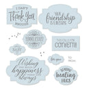 Greetings Cutting Die Stencils Seal Stamp Set for DIY Scrapbook Embossing A
