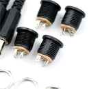 10x 5.5mm x 2.1mm Male DC Power Plug Connector Screw Lock Female Panel Socket JR
