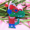 4pcs DIY Full Drill Special Shaped Diamond Painting Animals Bag Keychains