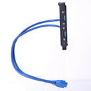 Dual 2 Ports USB 3.0 Back Panel to 20pin Header Cable with PCI Bracket 50cm