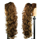 Long Wavy Synthetic Claw Clip Ponytail Hair Extensions Can Be Curled High T