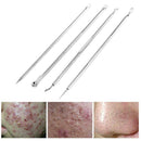4pcs/set Double-head Acne Needle Stainless Steel Blackhead Spot Remover Kit A