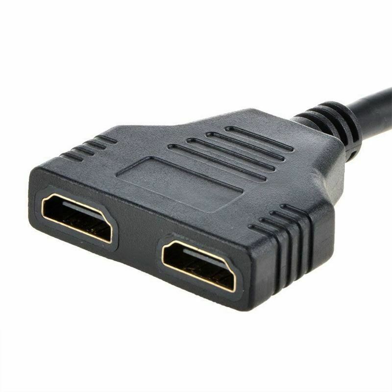 1080P HDMI Port Male to 2 Female 1 In 2 Out Splitter Cable Adapter Converte P9F9