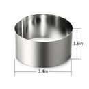 Cake Molds Stainless Steel Cake Rings Cake Mousse Mold with Pusher,3.15In D