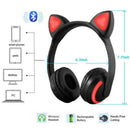 Kids Headphones Over Ear - Cat Ear Wireless Stereo Gaming Headset with LED