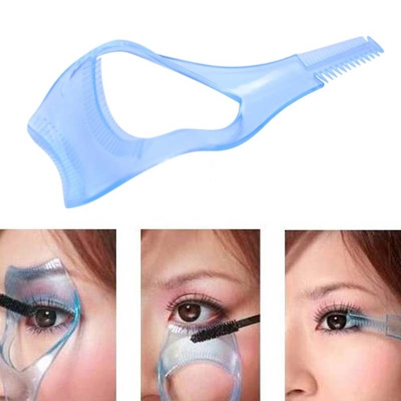 1pc Women Lady Cosmetic Mascara Eyelash Comb Applicator Helper Guide Card Kit