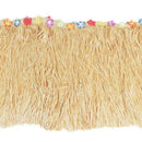 Hawaiian Luau Beige Flower Grass Garden Beach Party Table Skirt Cover Decor V7H5