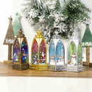 Christmas Candlestick Pendant Hanging Lantern Lamp Wind Light Festival Tabl W9F4