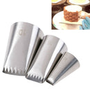 3pcs Basket Weave Tips Icing Piping Nozzle Tips Stainless Steel Tube Nozzles JR
