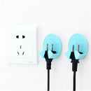 2PCS Power Plug Socket Jack Hook Rack Holder Hanger Home Wall DecorDD3C