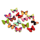50Pcs Butterfly 2 Holes Wooden Buttons Scrapbooking DIY Craft Wedding Decoratio-